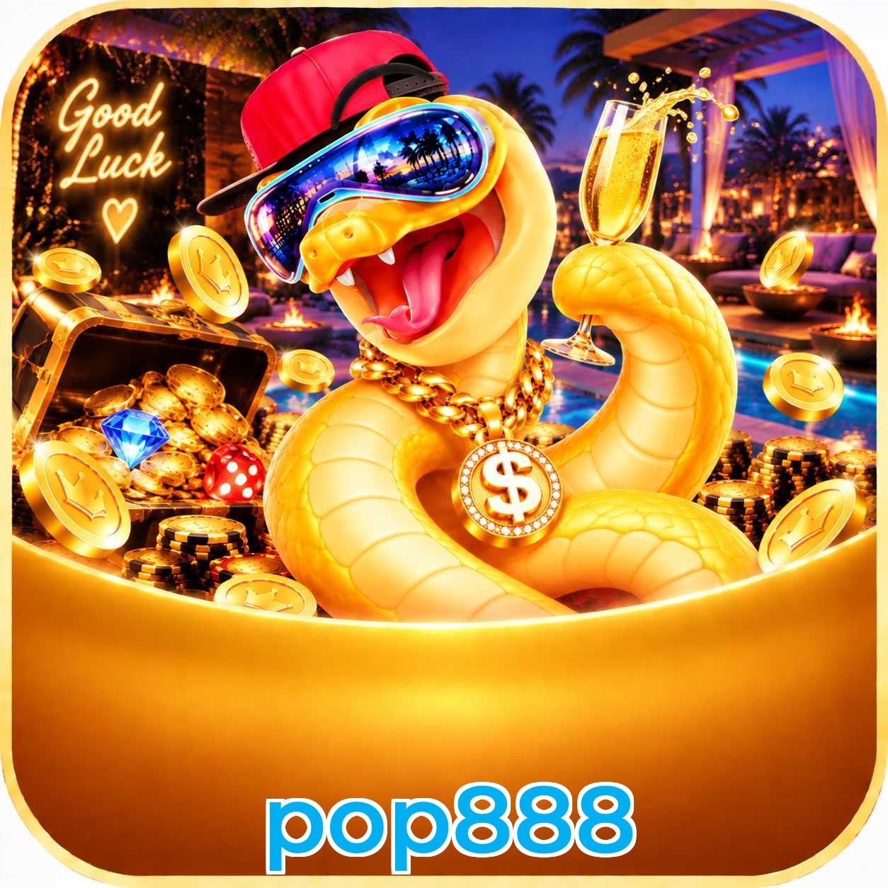 pop888 Logo